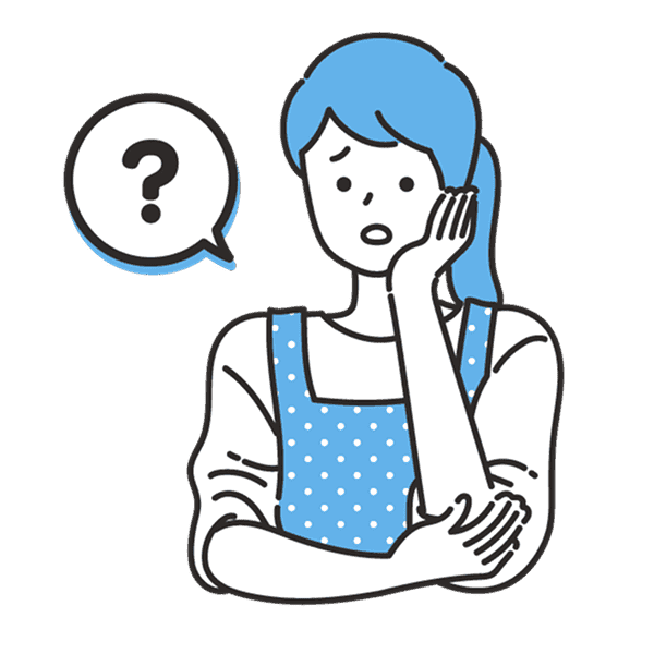 家事や金銭管理につまずいて困っている人のイラスト